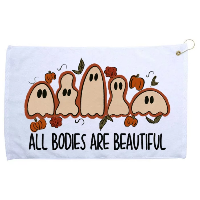 All Bodies Are Beautiful Halloween Funny Ghost Positive Grommeted Golf Towel