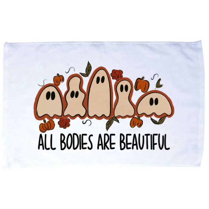 All Bodies Are Beautiful Halloween Funny Ghost Positive Microfiber Hand Towel