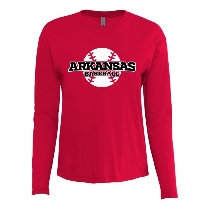 Arkansas Baseball Womens Cotton Relaxed Long Sleeve T-Shirt