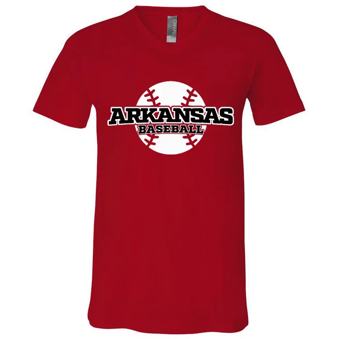 Arkansas Baseball V-Neck T-Shirt