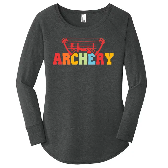 Archery Bow And Arrow Colorful Gift Women's Perfect Tri Tunic Long Sleeve Shirt