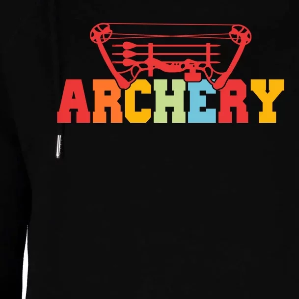 Archery Bow And Arrow Colorful Gift Womens Funnel Neck Pullover Hood