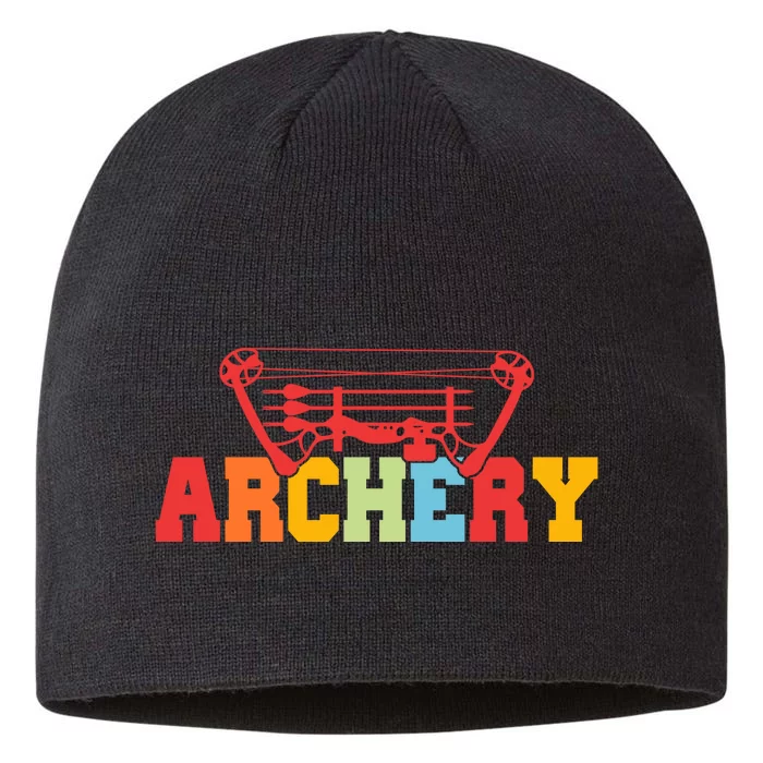 Archery Bow And Arrow Colorful Gift 8 1/2in Sustainable Knit Beanie