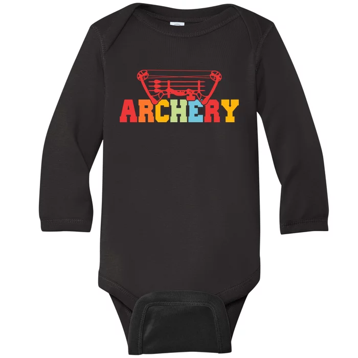 Archery Bow And Arrow Colorful Gift Baby Long Sleeve Bodysuit