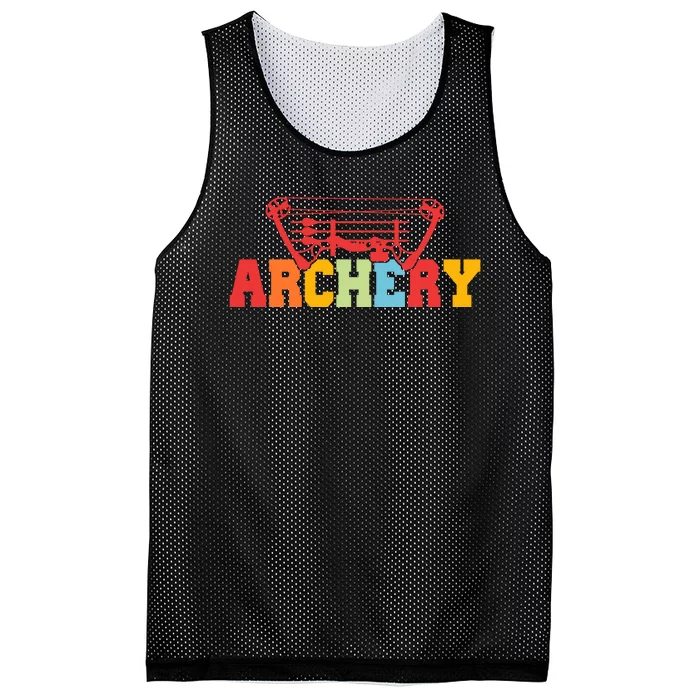 Archery Bow And Arrow Colorful Gift Mesh Reversible Basketball Jersey Tank