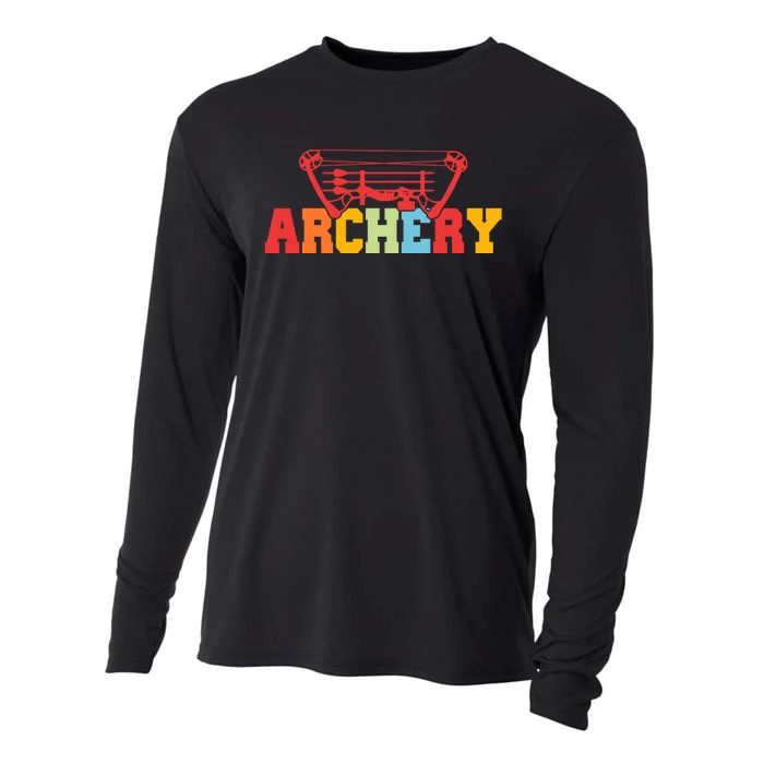 Archery Bow And Arrow Colorful Gift Cooling Performance Long Sleeve Crew