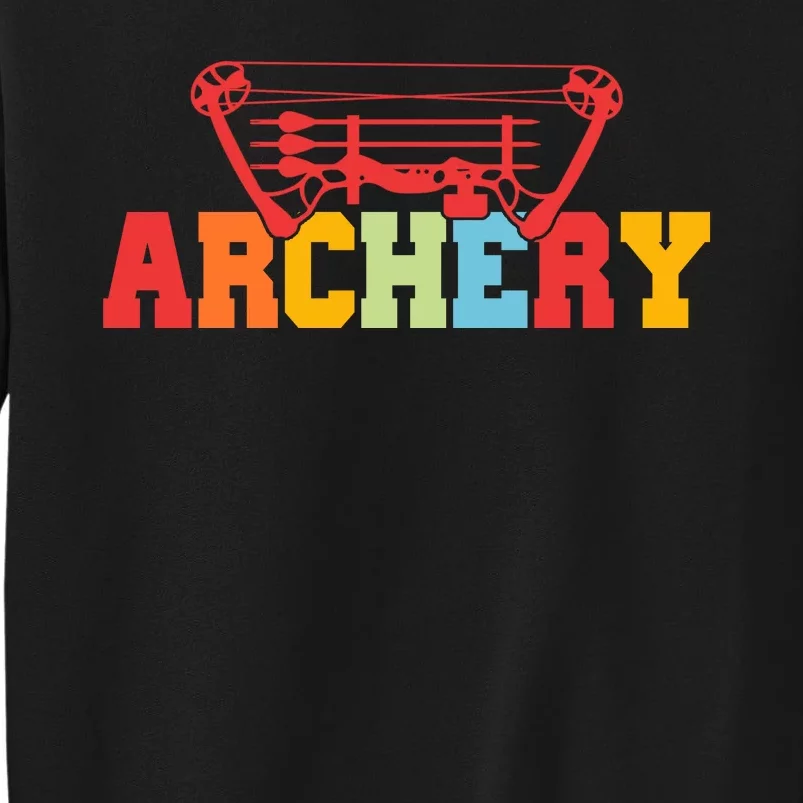 Archery Bow And Arrow Colorful Gift Tall Sweatshirt