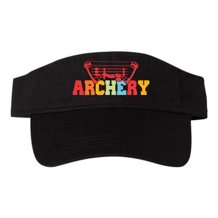 Archery Bow And Arrow Colorful Gift Valucap Bio-Washed Visor