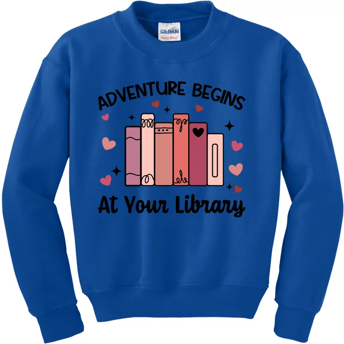 Adventure Begins At Your Library Summer Reading 2024 Vintage Gift Kids Sweatshirt