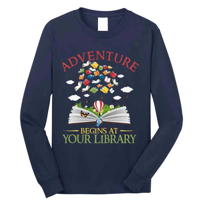 Adventure Begins At Your Library 2024 Reading Summer Long Sleeve Shirt