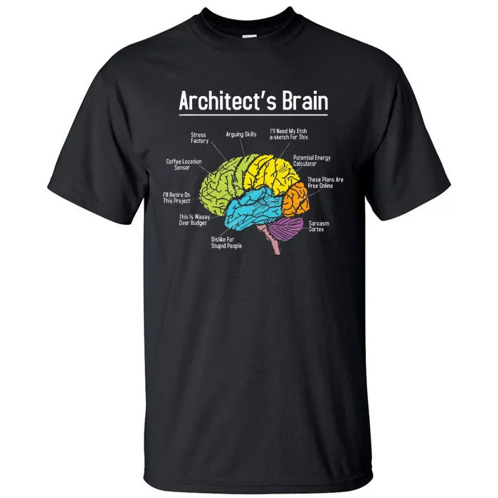 ArchitectS Brain Architect Architecture Design Plan Build Tall T-Shirt