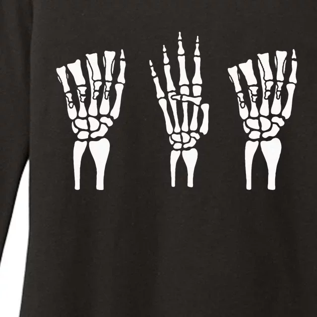 Applied Behavior Analysis Skeleton Hands Sign Language Womens CVC Long Sleeve Shirt