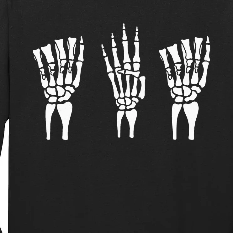 Applied Behavior Analysis Skeleton Hands Sign Language Tall Long Sleeve T-Shirt