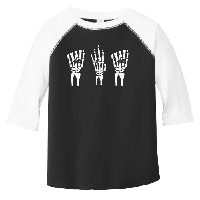 Applied Behavior Analysis Skeleton Hands Sign Language Toddler Fine Jersey T-Shirt