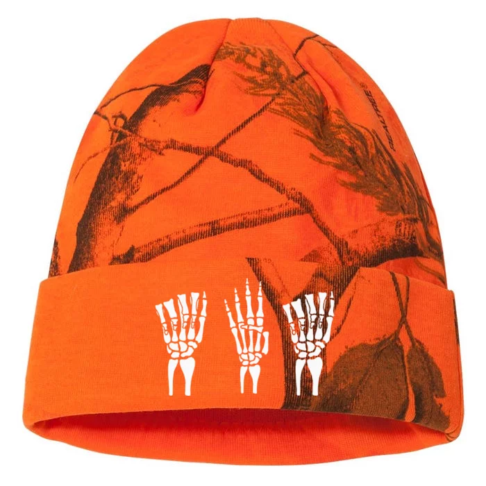 Applied Behavior Analysis Skeleton Hands Sign Language Kati - 12in Camo Beanie