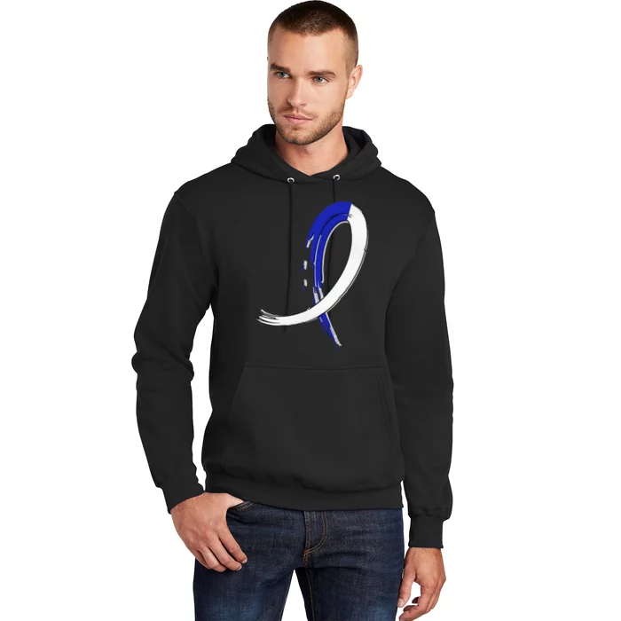 ALS Blue and White Graffiti Awareness Ribbon Hoodie