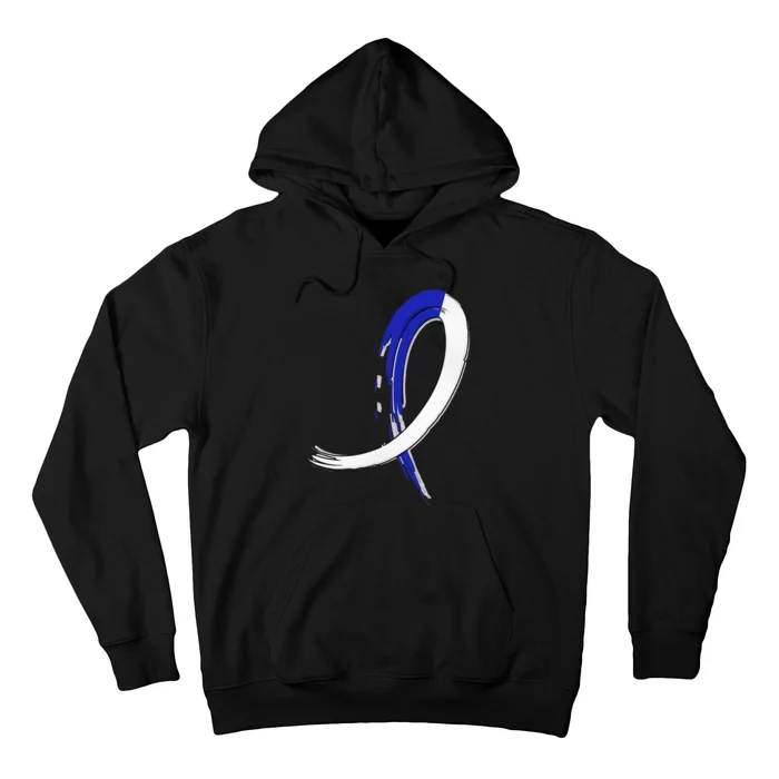 ALS Blue and White Graffiti Awareness Ribbon Hoodie