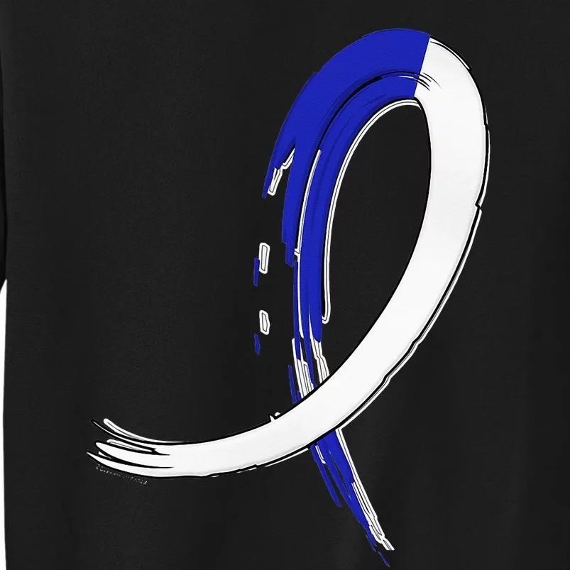 ALS Blue and White Graffiti Awareness Ribbon Sweatshirt