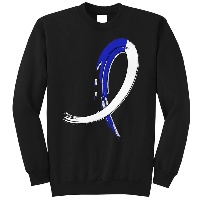 ALS Blue and White Graffiti Awareness Ribbon Sweatshirt