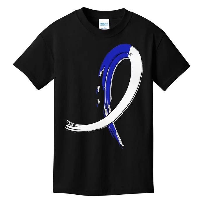 ALS Blue and White Graffiti Awareness Ribbon Kids T-Shirt