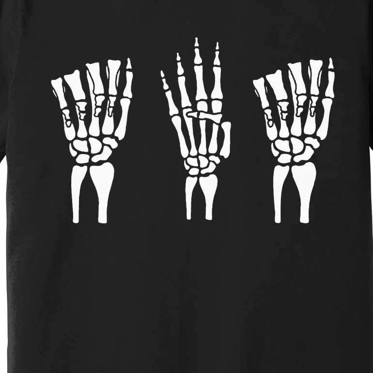 Applied Behavior Analysis Skeleton Hands Sign Language Premium T-Shirt