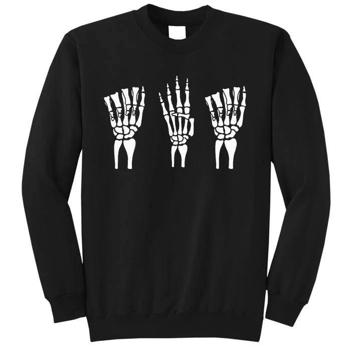 Applied Behavior Analysis Skeleton Hands Sign Language Tall Sweatshirt