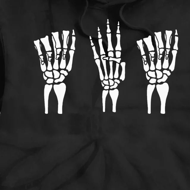 Applied Behavior Analysis Skeleton Hands Sign Language Tie Dye Hoodie