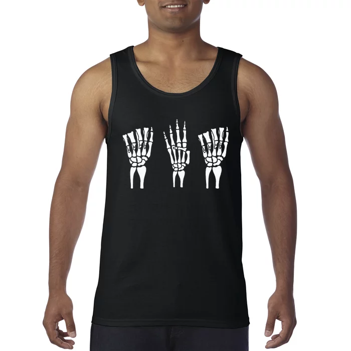 Applied Behavior Analysis Skeleton Hands Sign Language Tank Top