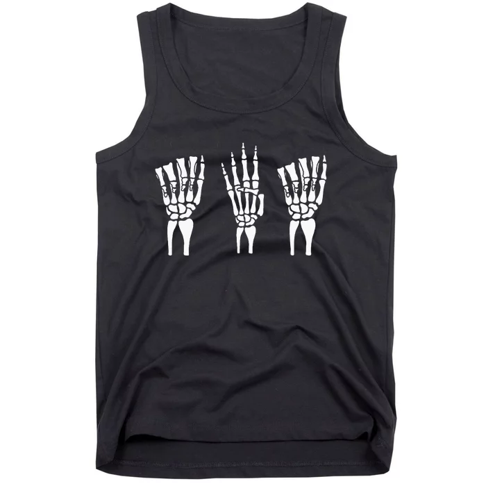 Applied Behavior Analysis Skeleton Hands Sign Language Tank Top