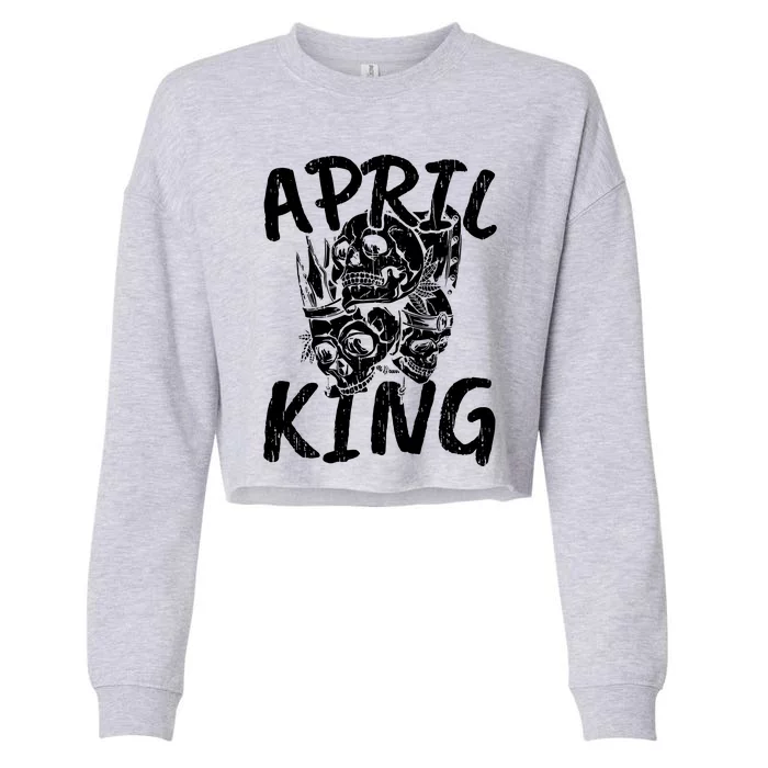 April Birthday Cropped Pullover Crew