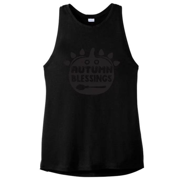 Autumn Blessings Ladies Tri-Blend Wicking Tank