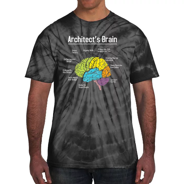 Architect's Brain Architect Architecture Design Plan Build Tie-Dye T-Shirt