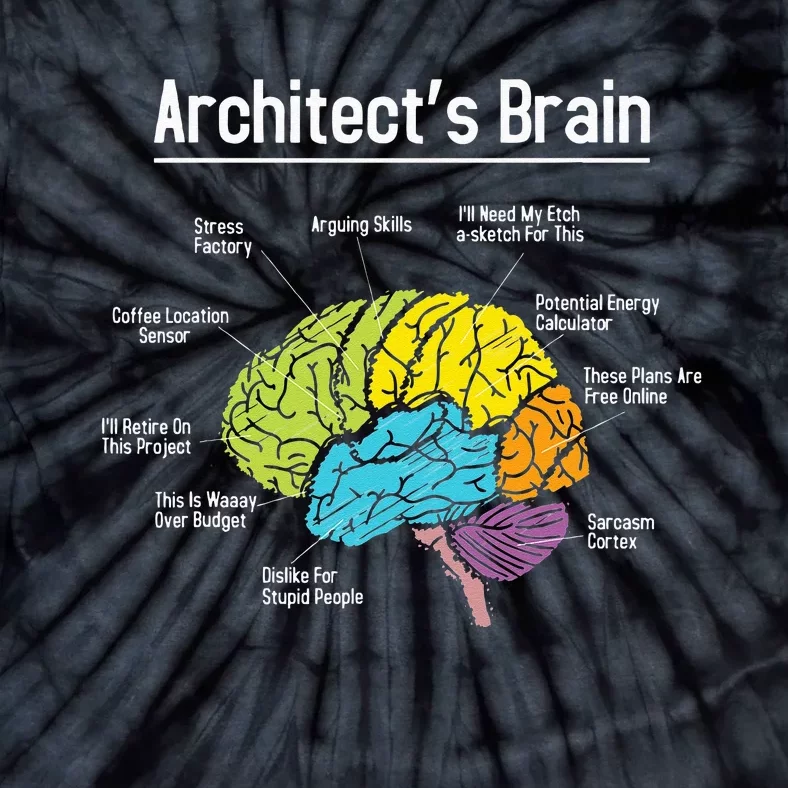 Architect's Brain Architect Architecture Design Plan Build Tie-Dye T-Shirt