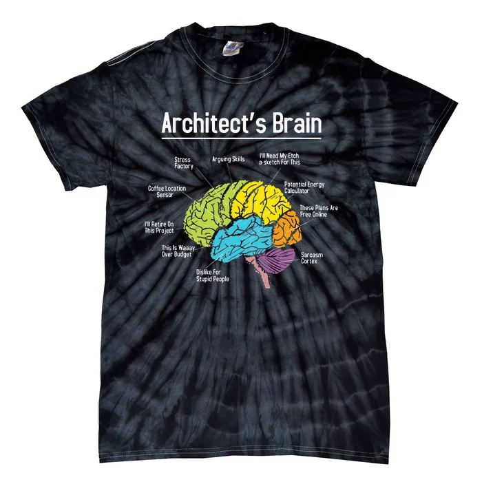 Architect's Brain Architect Architecture Design Plan Build Tie-Dye T-Shirt