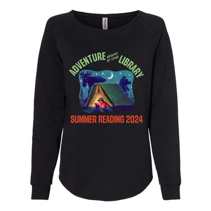 Adventure Begins At Your Library Summer Reading Program 2024 Womens California Wash Sweatshirt