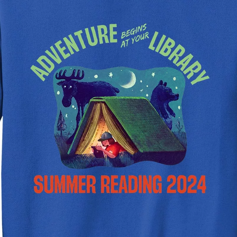 Adventure Begins At Your Library Summer Reading Program 2024 Tall Sweatshirt