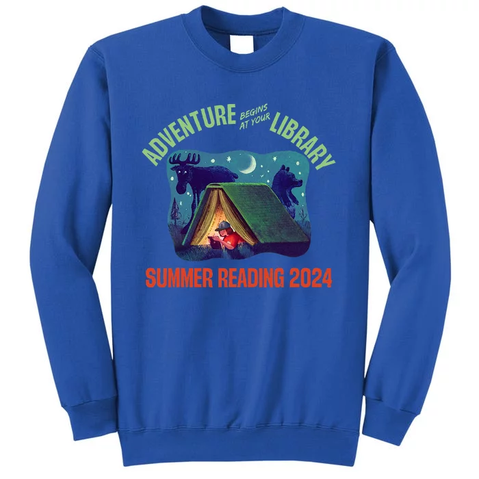 Adventure Begins At Your Library Summer Reading Program 2024 Tall Sweatshirt