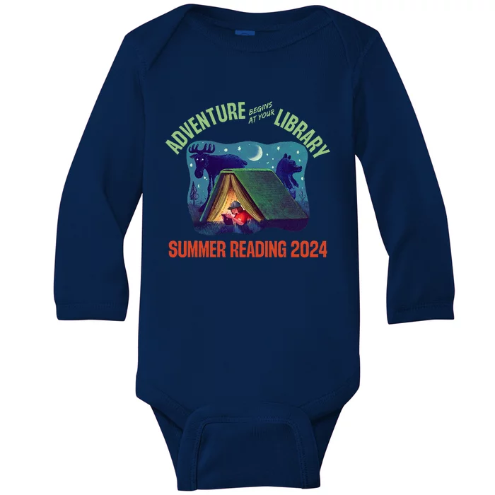 Adventure Begins At Your Library Summer Reading Program 2024 Baby Long Sleeve Bodysuit