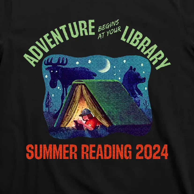 Adventure Begins At Your Library Summer Reading Program 2024 T-Shirt