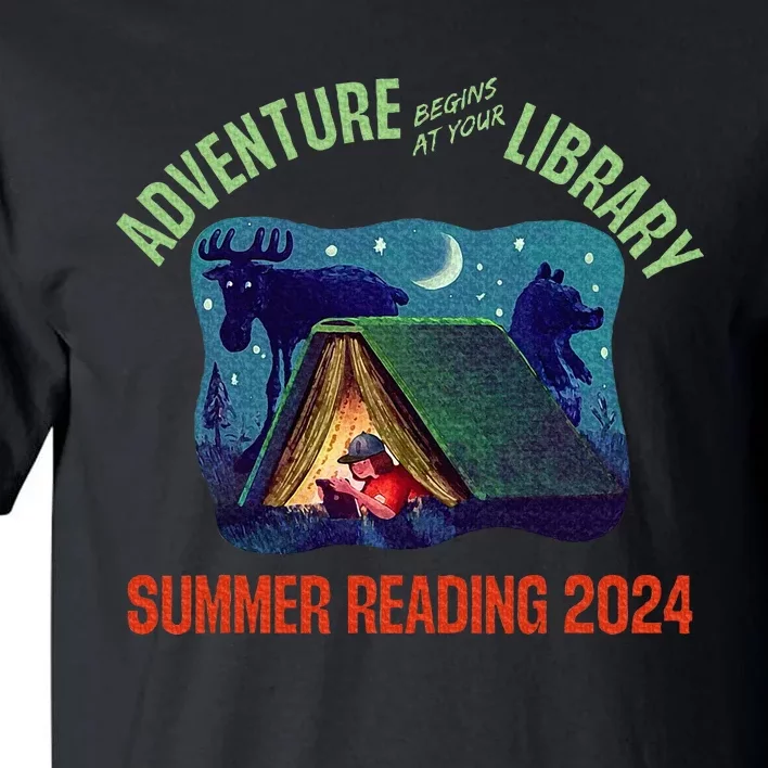 Adventure Begins At Your Library Summer Reading Program 2024 Tall T-Shirt