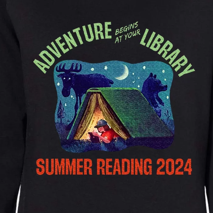 Adventure Begins At Your Library Summer Reading Program 2024 Womens California Wash Sweatshirt