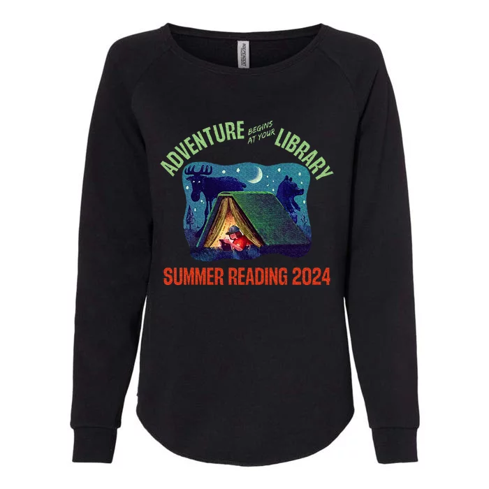 Adventure Begins At Your Library Summer Reading Program 2024 Womens California Wash Sweatshirt