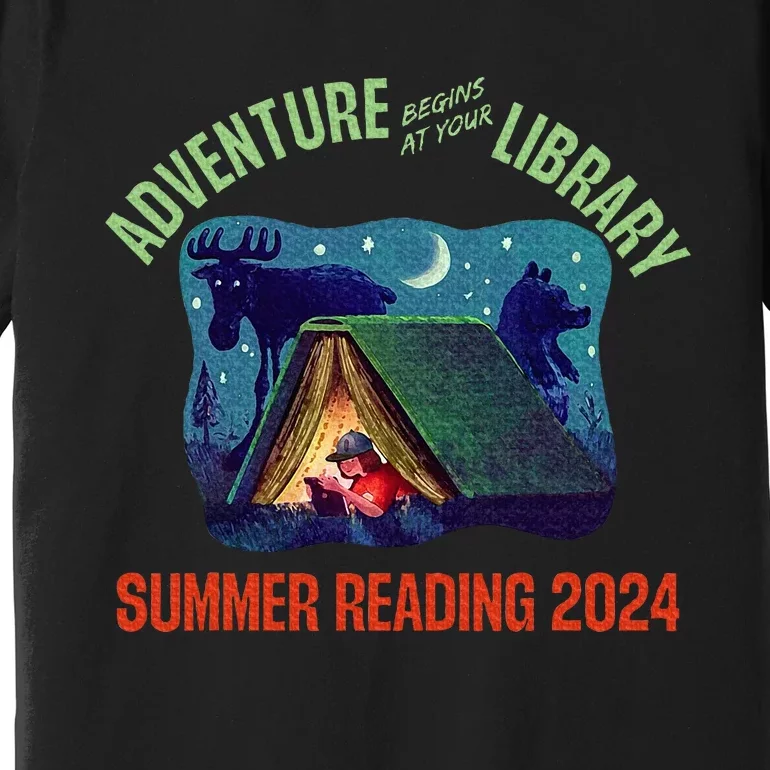 Adventure Begins At Your Library Summer Reading Program 2024 Premium T-Shirt