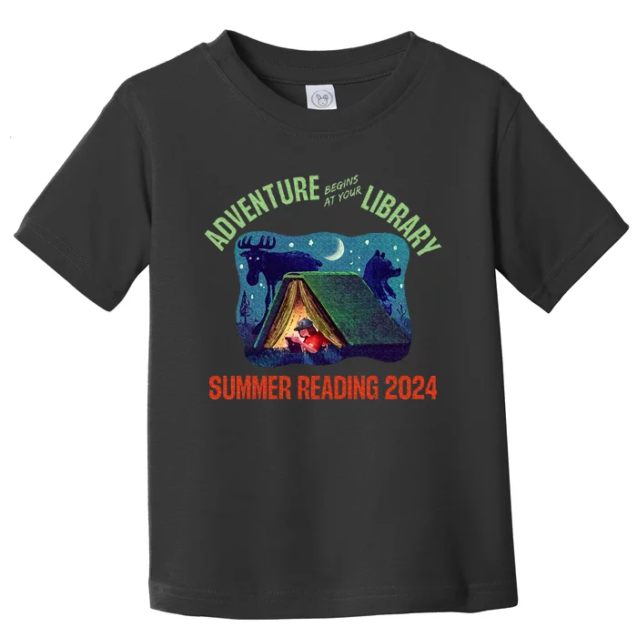 Adventure Begins At Your Library Summer Reading Program 2024 Toddler T-Shirt