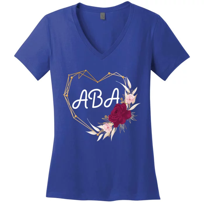 Applied Behavior Analysis Aba Squad Behaviors Team Analyst Gift Women's V-Neck T-Shirt