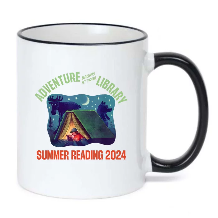 Adventure Begins At Your Library Summer Reading Program 2024 Black Color Changing Mug