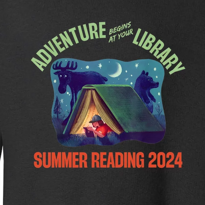 Adventure Begins At Your Library Summer Reading Program 2024 Toddler Sweatshirt