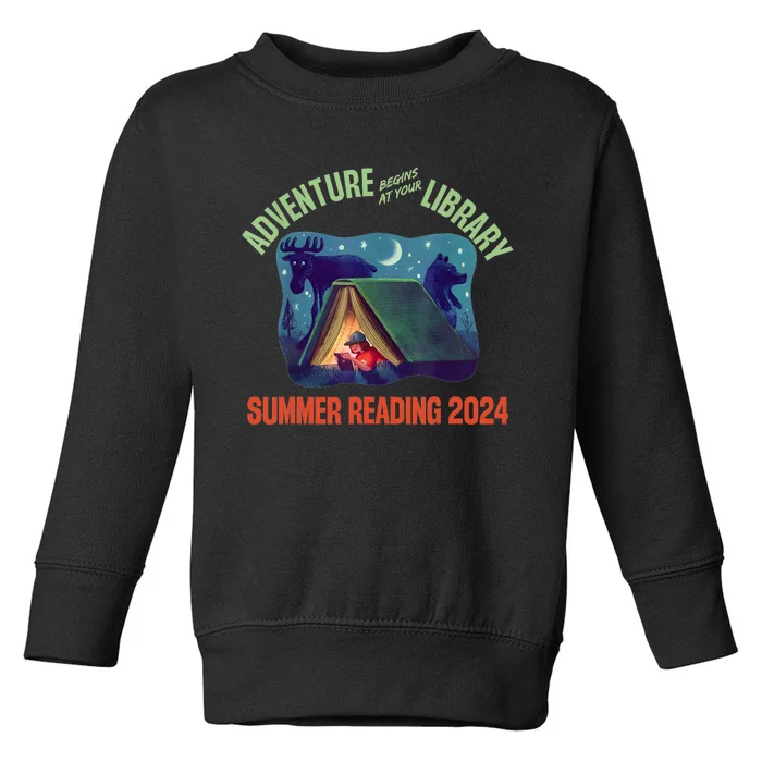 Adventure Begins At Your Library Summer Reading Program 2024 Toddler Sweatshirt