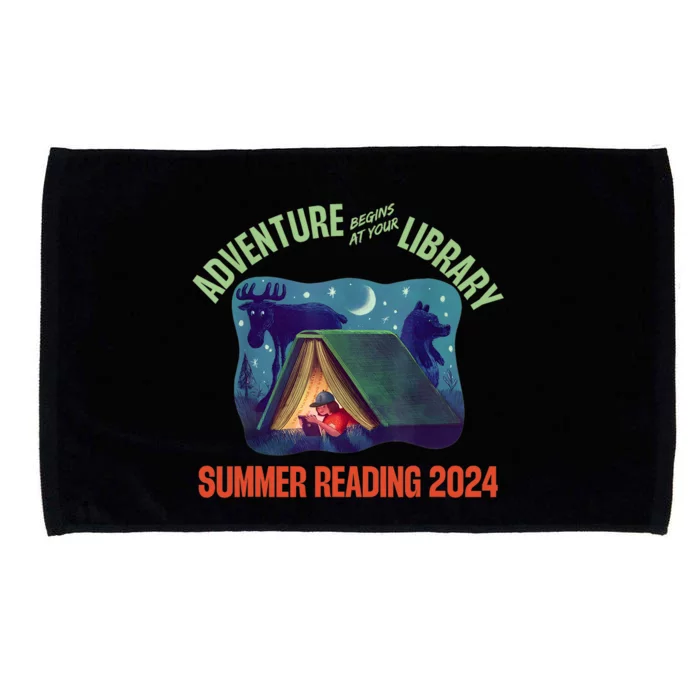 Adventure Begins At Your Library Summer Reading Program 2024 Microfiber Hand Towel