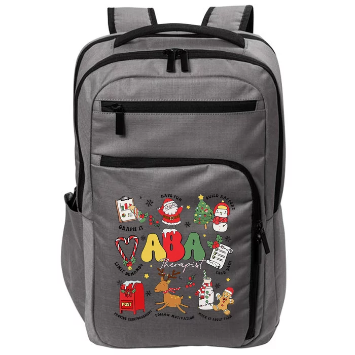 Applied Behavior Analyst Christmas Aba Behavior Analysis Impact Tech Backpack